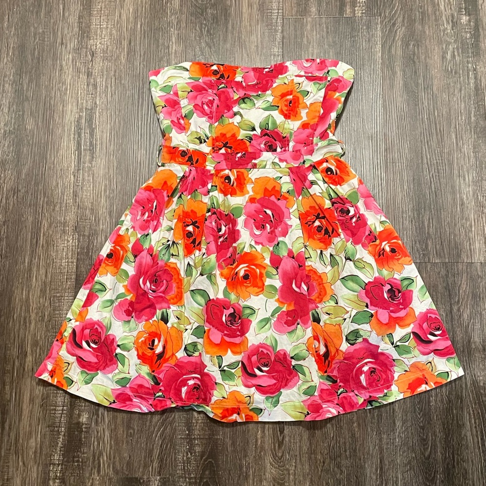 Annabelle Floral Strapless Party Dress S/M